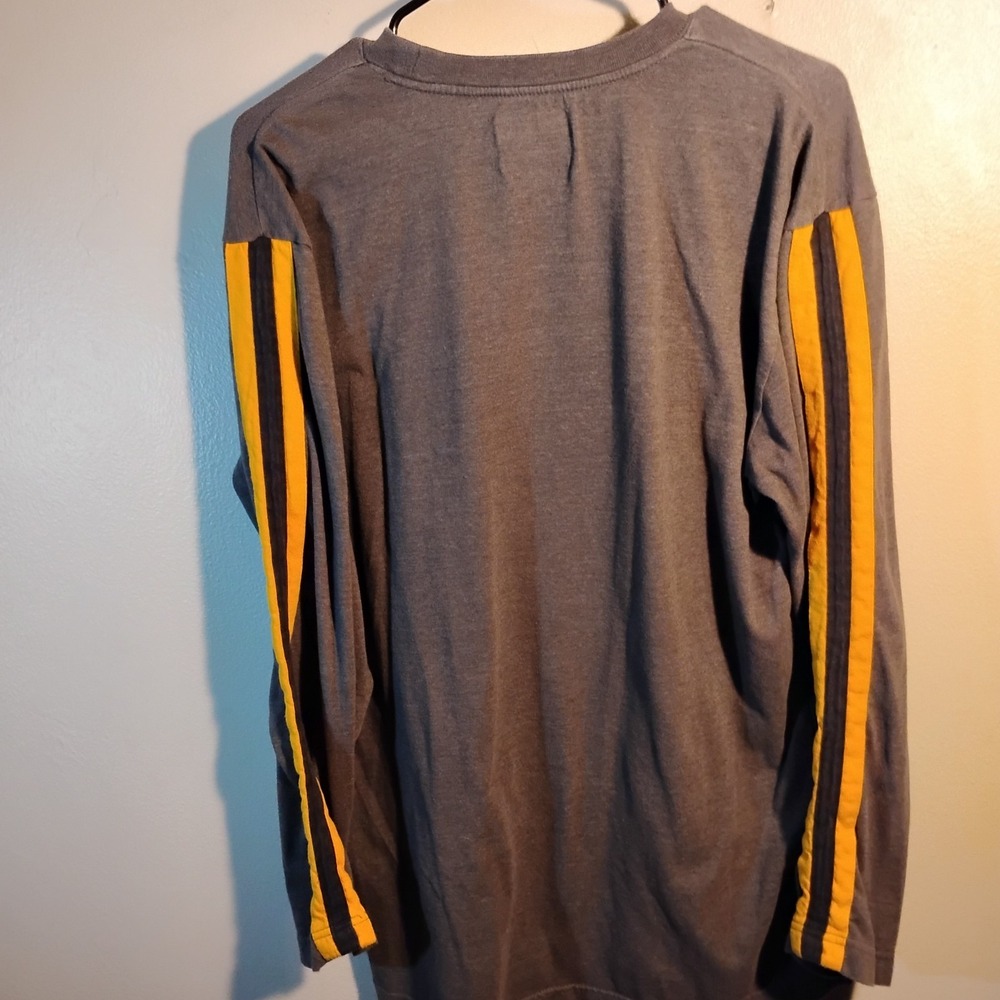Pittsburgh Steelers NFL Apparel Long Sleeve Logo Sewn Stripe Sleeves Mens Large - Picture 12 of 16